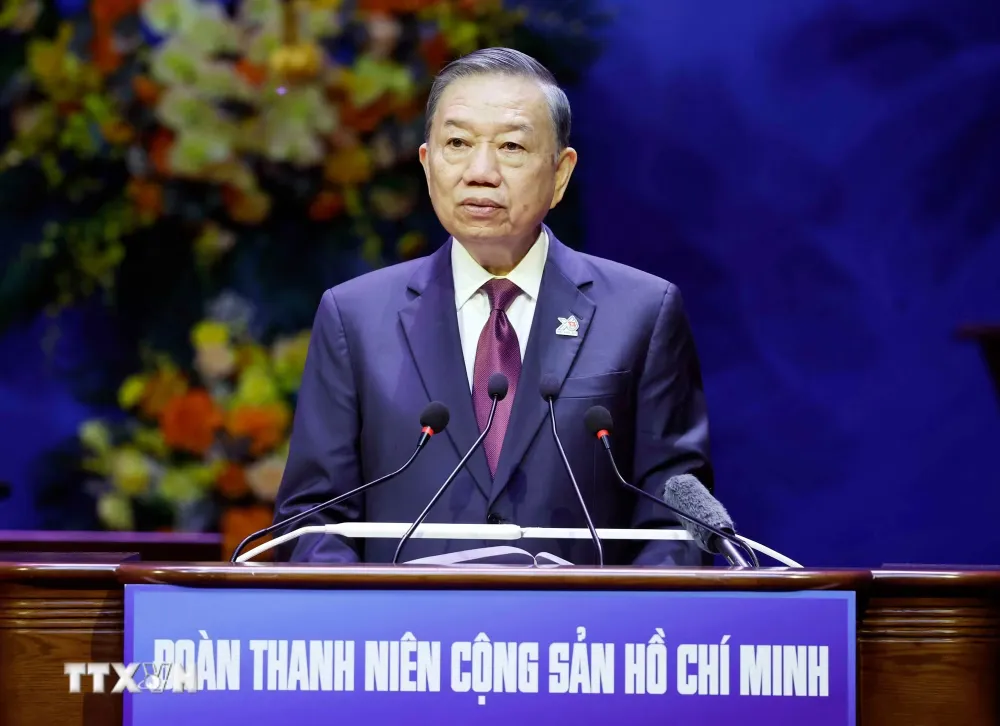 Tổng Bí thư, Chủ tịch nước Tô Lâm phát biểu chỉ đạo Đại hội. Ảnh: TTXVN