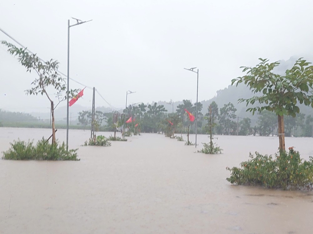 台风后到处水淹。