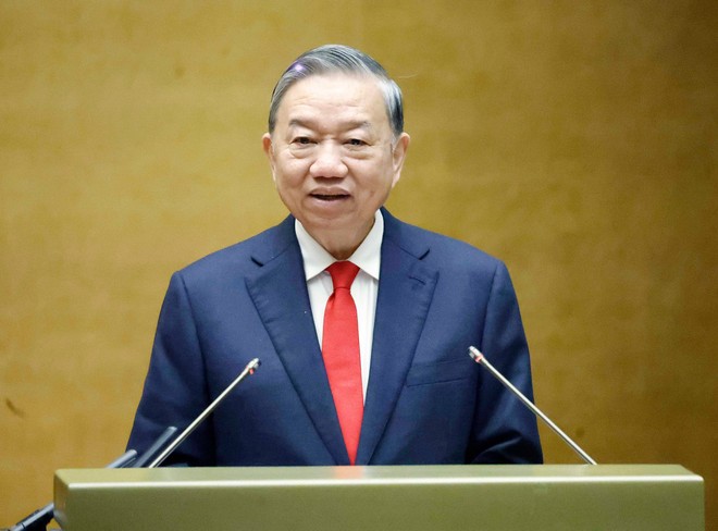 党中央总书记苏林发表指导讲话。图自越通社 