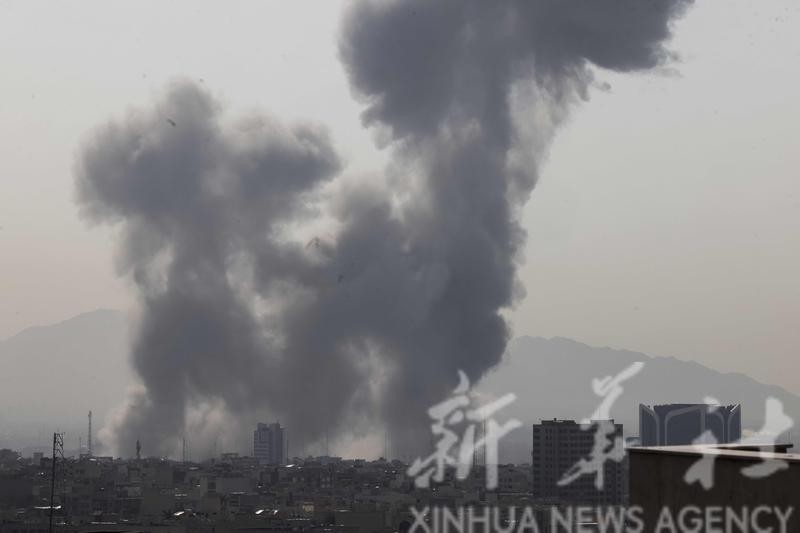 伊朗遭袭击的现场。