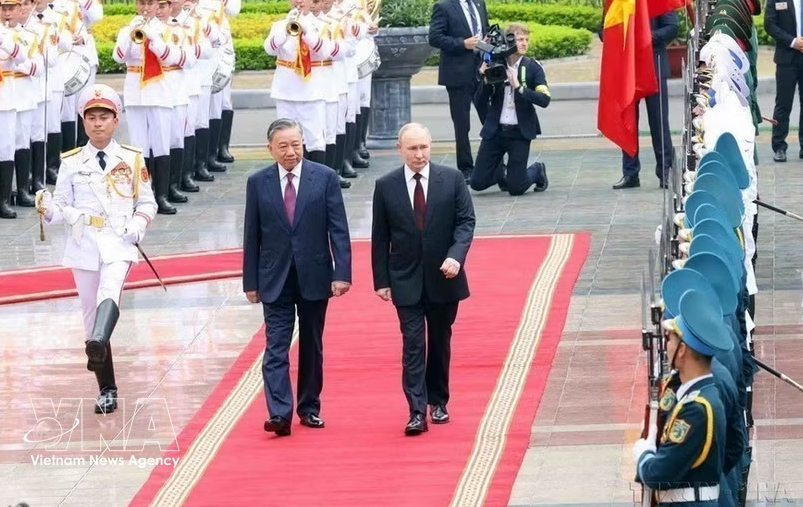 2024年6月19日至20日，俄罗斯联邦总统普京对越南进行国事访问。图自越通社