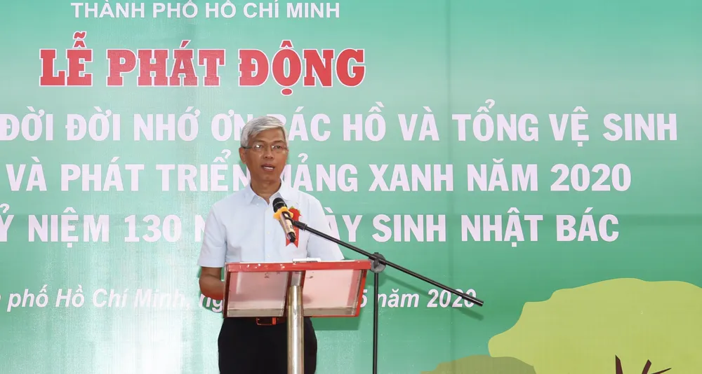 Huyện Nhà Bè trồng hơn 2.300 cây xanh mừng sinh nhật Bác ảnh 2