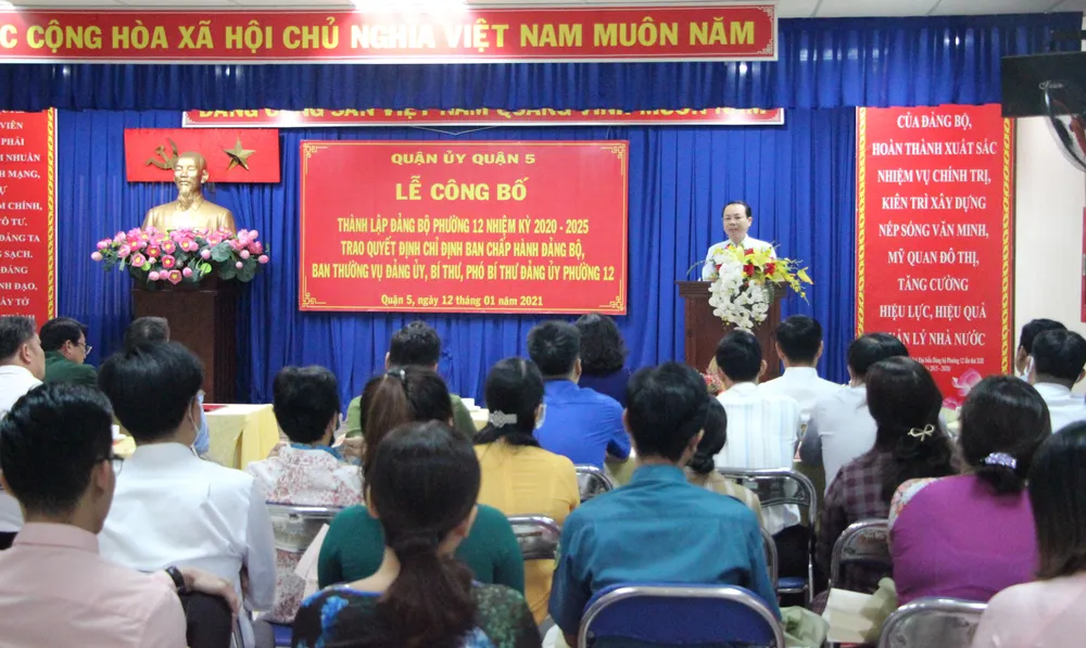 Quận 5 thành lập Đảng bộ phường 12 sau khi nhập hai phường ảnh 2