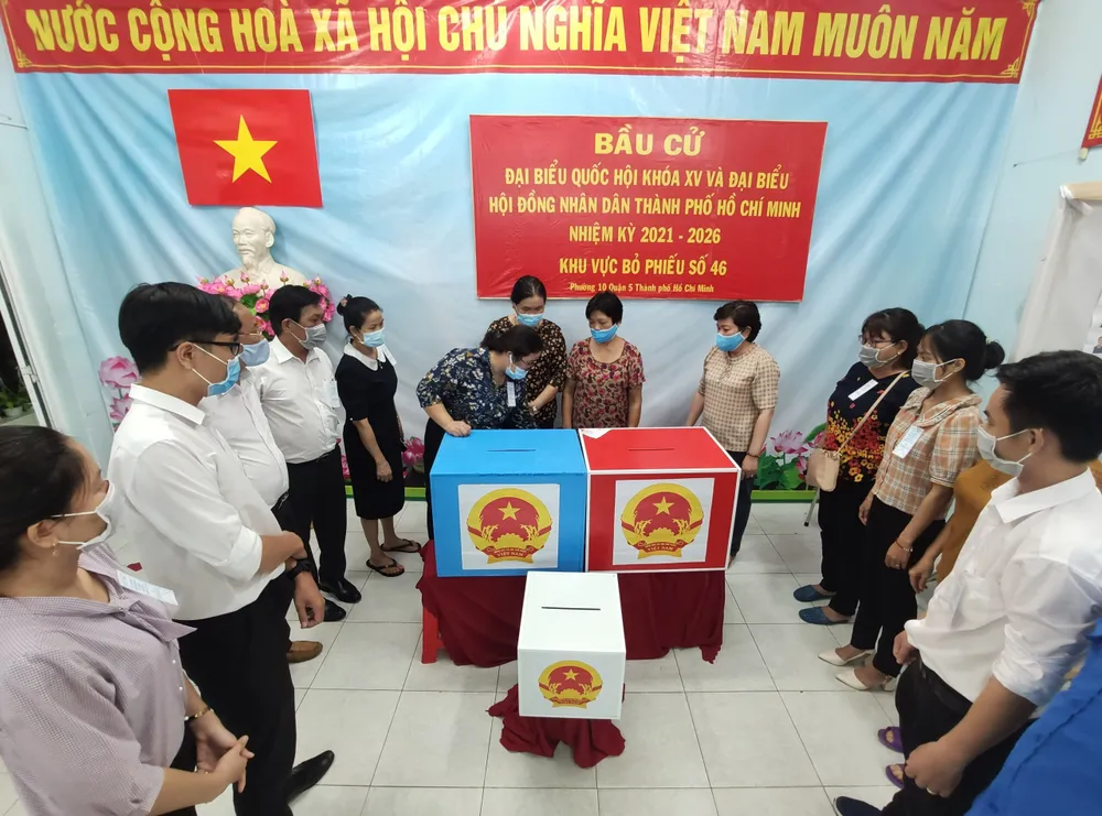 TPHCM kiểm phiếu bầu cử đại biểu Quốc hội, đại biểu HĐND ảnh 1