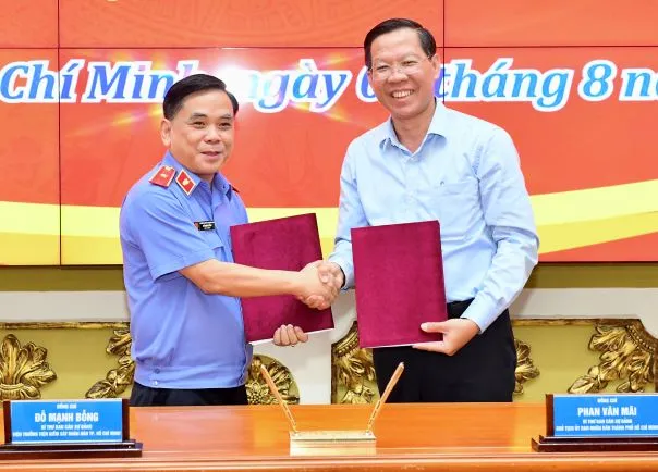 Ban cán sự đảng UBND TPHCM và Viện KSND TPHCM ký kết Quy chế phối hợp ảnh 1