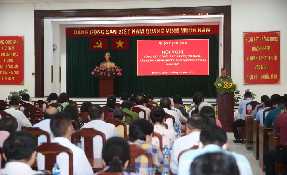 Hội nghị Tổng kết công tác xây dựng Đảng tại quận 5 ngày 24-2