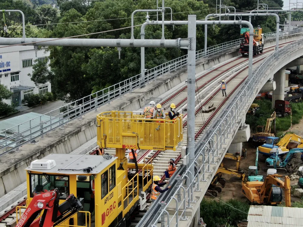 Công trường Metro 1 Bến Thành - Suối Tiên. Ban Quản lý đường sắt đô thị là đơn vị giải ngân được số tiền lớn nhất toàn thành phố (hơn 508 tỷ đồng, đạt 10% kế hoạch năm). Ảnh: HOÀNG HÙNG
