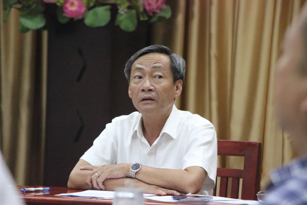 Phó Giám đốc Sở TN-MT TPHCM Võ Trung Trực chủ trì buổi họp. Ảnh: MAI HOA