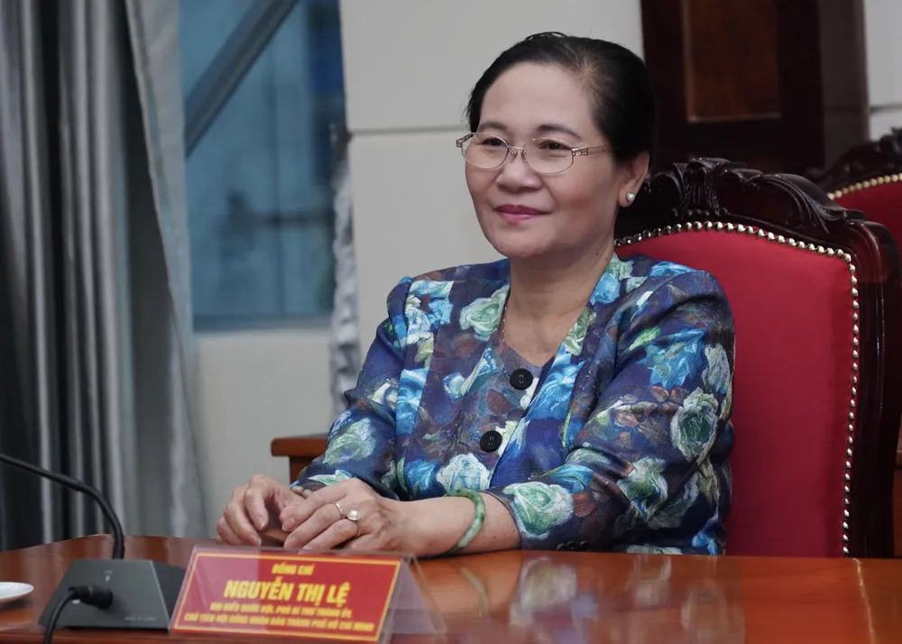 Chủ tịch HĐND TPHCM Nguyễn Thị Lệ dự hội thảo. Ảnh: HOÀNG HÙNG