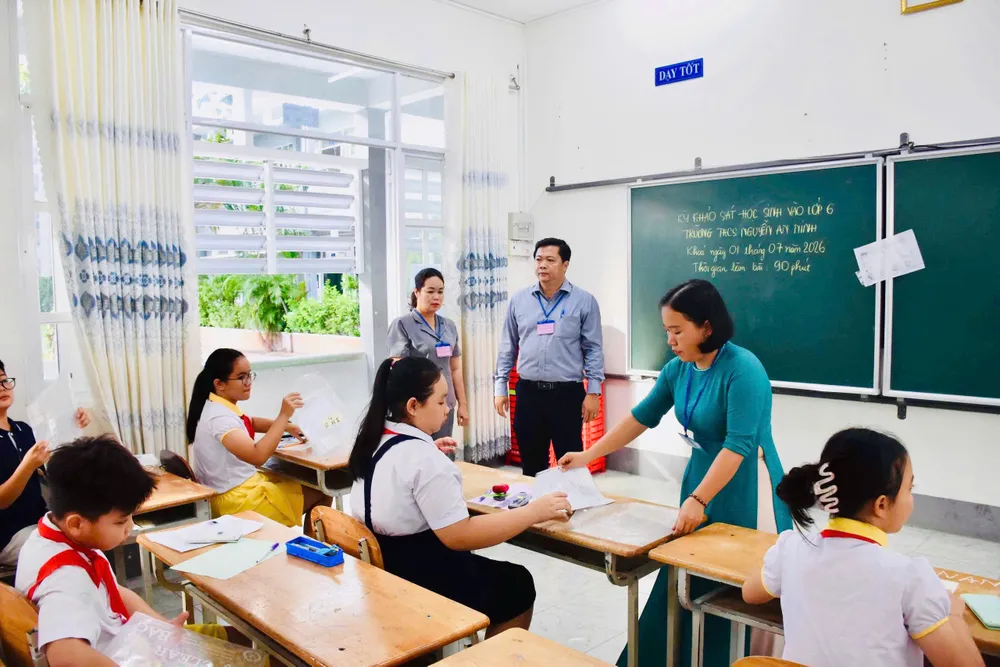 Kỳ khảo sát được tổ chức nghiêm túc dưới sự giám sát của Sở GD-ĐT.