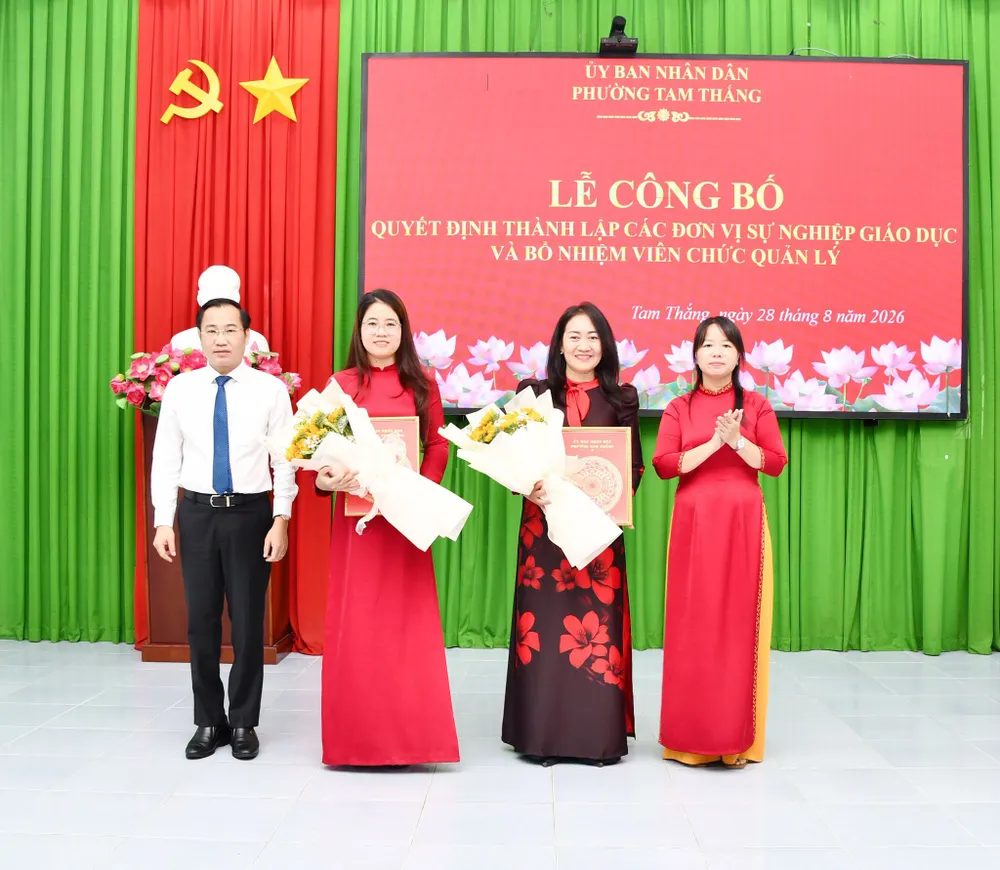 Phường Tam Thắng đã hoàn thành việc sắp xếp lại trường lớp, nhân sự trường học.