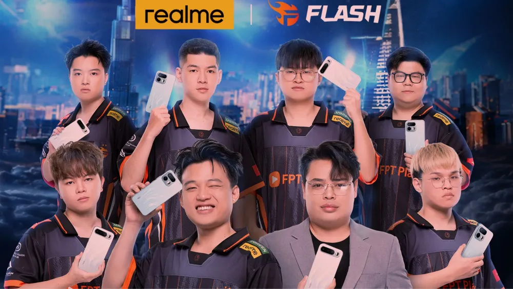 realme tiếp tục là đối tác Smartphone đồng hành cùng Team Flash Liên Quân Mobile chinh phục Đấu trường danh vọng mùa đông 2026