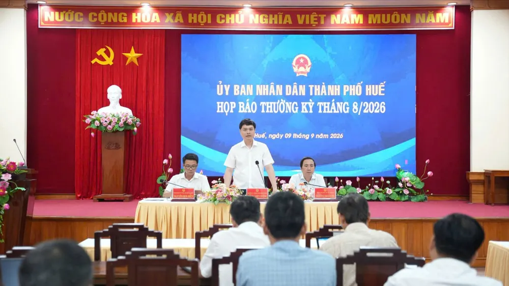 Họp báo thường kỳ do UBND TP Huế tổ chức vào chiều 9-9