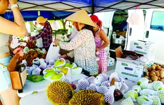 A corner of a Vietnamese market in Florida, USA. Photo: SGGP A corner of a Vietnamese market in Florida, USA. Photo: SGGP