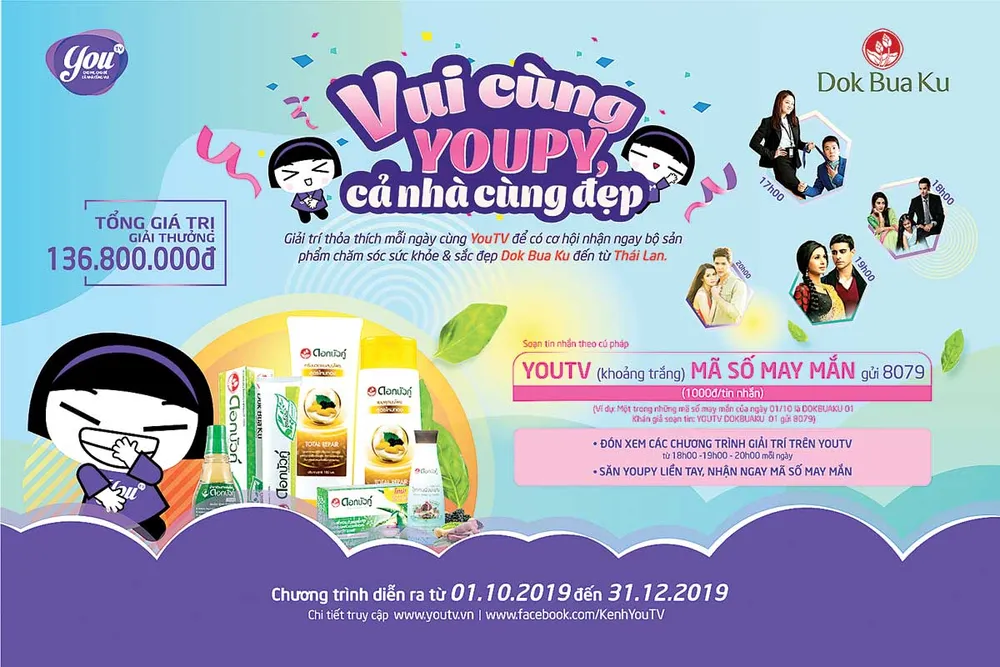 “Vui cùng YouPy, cả nhà cùng đẹp” - Chương trình quà tặng bất ngờ từ YouTV ảnh 1