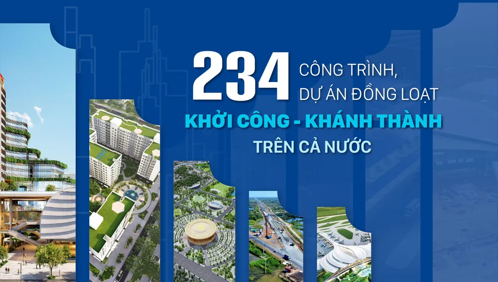 234 dự án đồng loạt khởi công, khánh thành trên cả nước