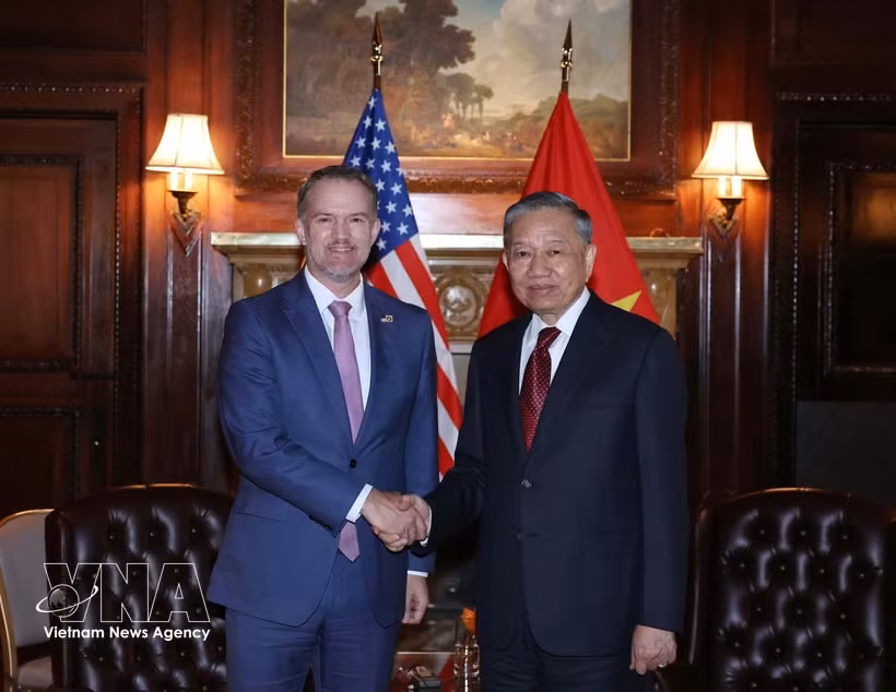 越南党中央总书记、国家主席苏林会见美国贸易代表贾米森·格里尔 图自越通社
