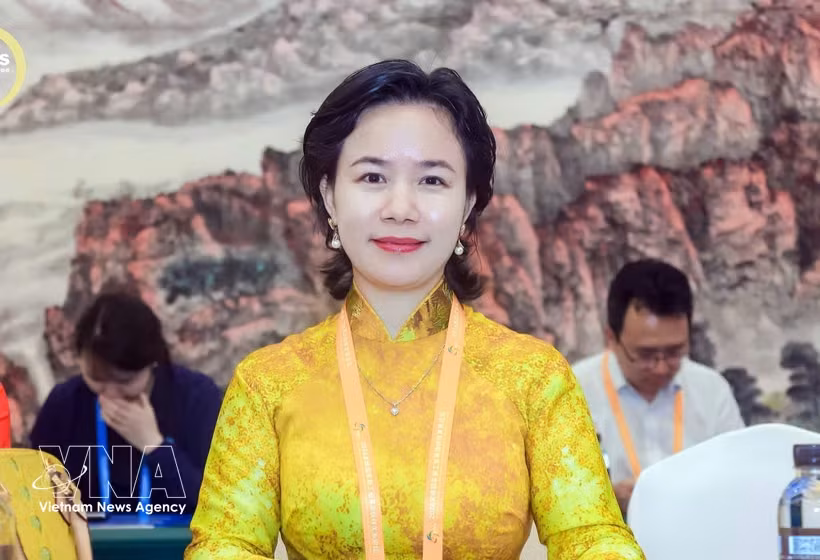 中国越南企业协会主席潘氏茶眉教授。图自越通社