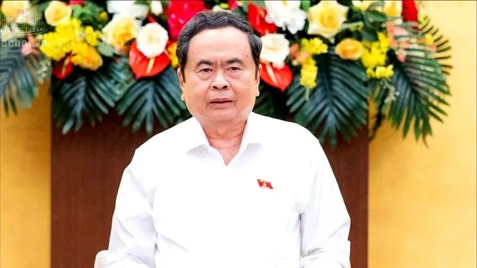 Chủ tịch Quốc hội Trần Thanh Mẫn phát biểu bế mạc phiên họp. Ảnh: Quochoi.vn