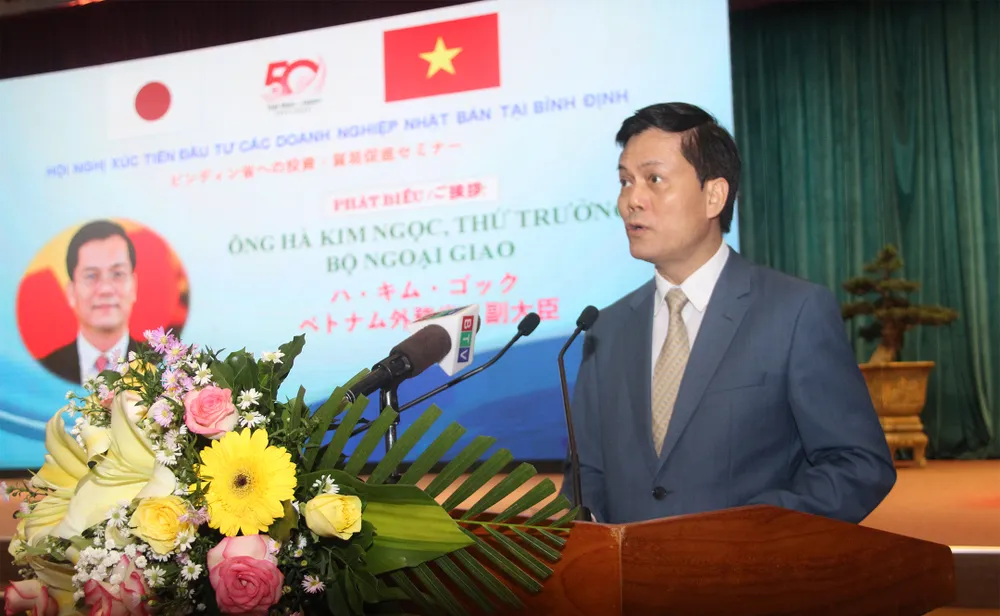 Thứ trưởng Bộ Ngoại Giao Hà Kim Ngọc phát biểu