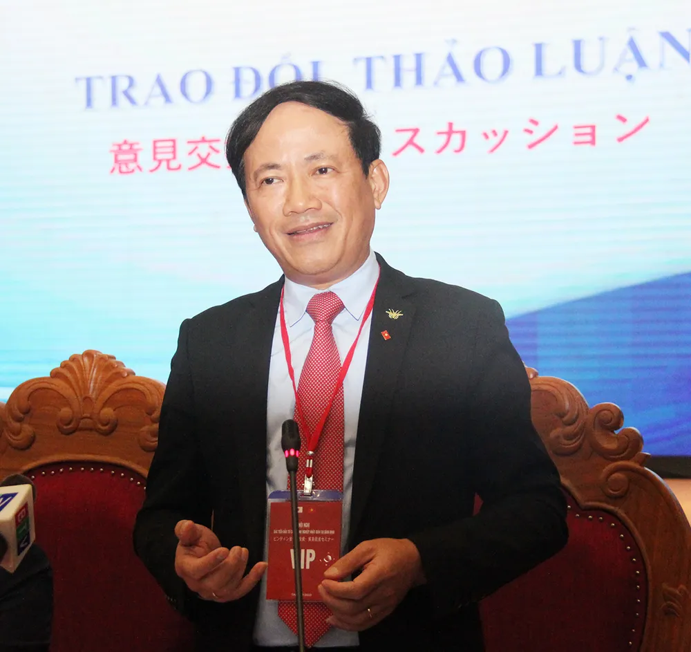 Ông Phạm Anh Tuấn, Chủ tịch UBND tỉnh Bình Định giới thiệu các tiềm năng, thế mạnh thu hút đầu tư tại tỉnh này