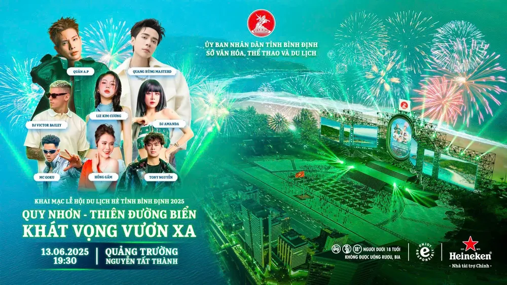 Nhiều nghệ sĩ nổi tiếng sẽ góp mặt trong đêm khai mạc Lễ hội Du lịch hè Bình Định 2025