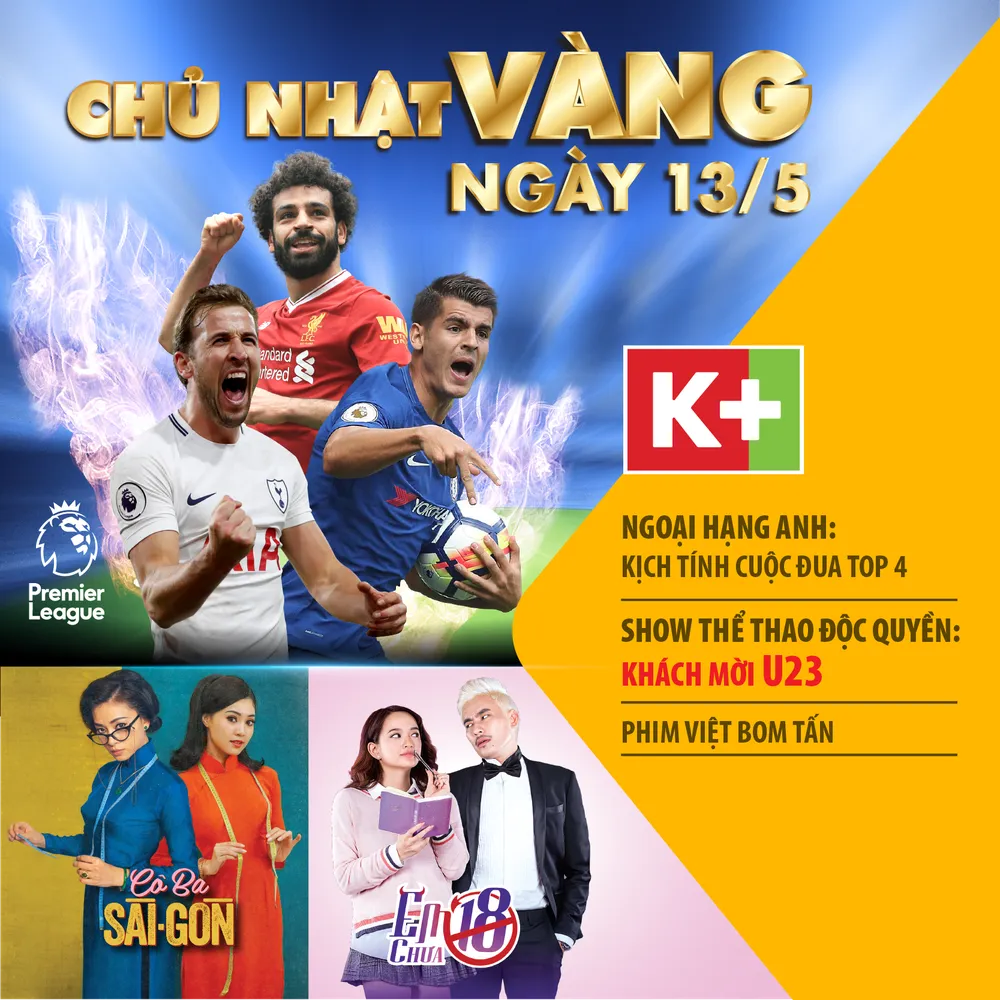 “Thử thách” tuyển thủ U23 trên K+ ngày 13-5