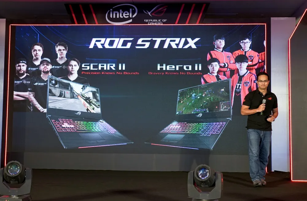 Laptop gaming viền mỏng Strix SCAR II và Hero II lộ diện