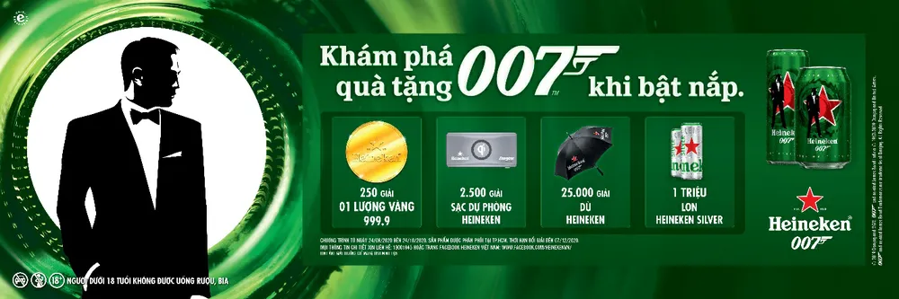 Phiên bản Heineken James Bond với hơn 1 triệu phần quà hấp dẫn