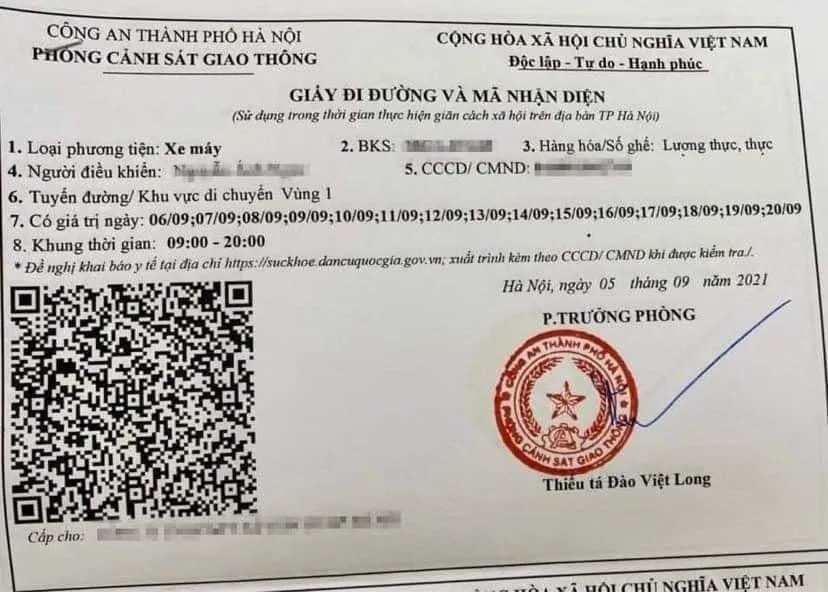 Hà Nội cấp hơn 20.000 giấy đi đường mẫu mới cho các sở, ban, ngành ảnh 1