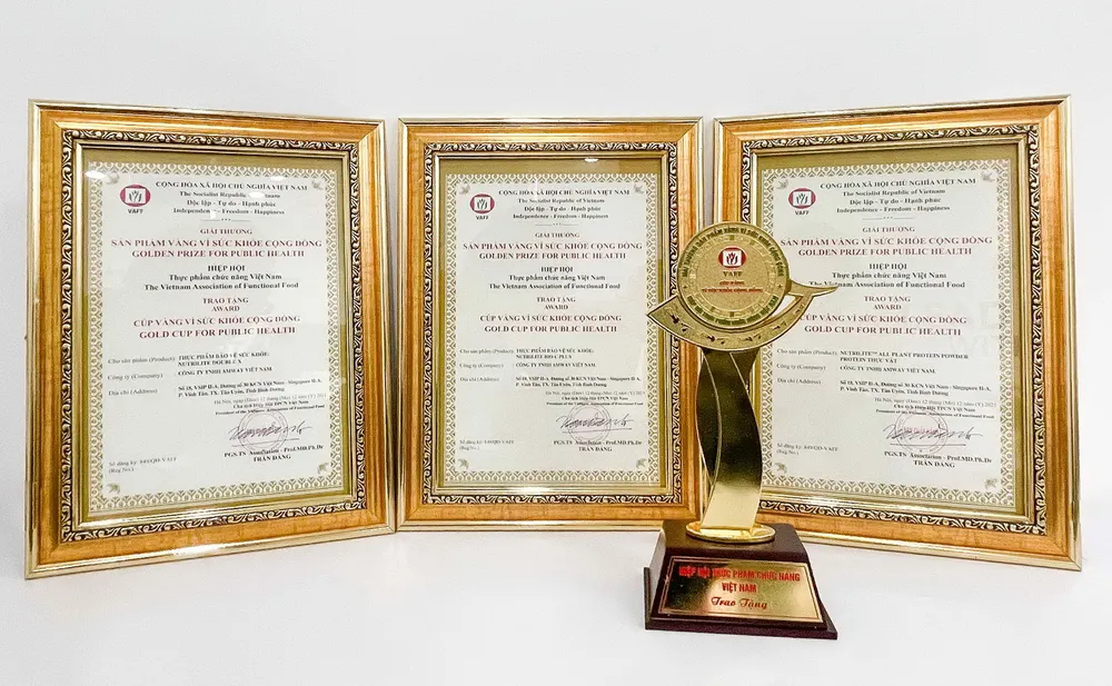 Amway Việt Nam lần thứ 9 nhận giải thưởng “Sản phẩm vàng vì sức khỏe cộng đồng”
