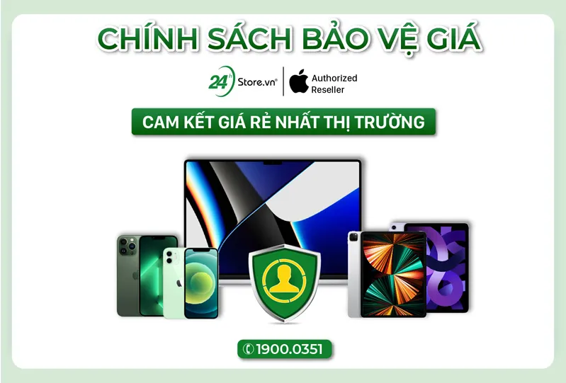 Chính sách bảo vệ giá của 24hStore giúp đảm bảo quyền lợi tuyệt đối cho khách hàng