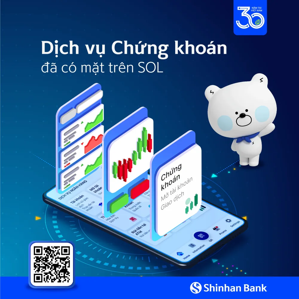 Công ty Chứng khoán Shinhan Việt Nam tích hợp dịch vụ chứng khoán trên ứng dụng Shinhan Sol Việt Nam