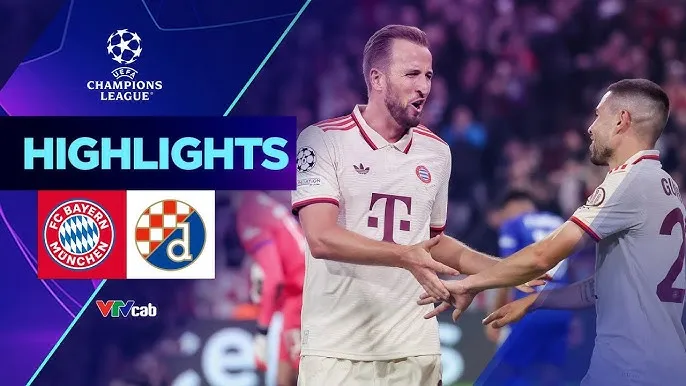 Bayern Munich vs Dinamo Zagreb 9-2: Harry Kane xuất thần cú poker, Guerreiro, Olise, Leroy Sane, Goretzka thị uy sức mạnh Bayern khai màn Champions League 
