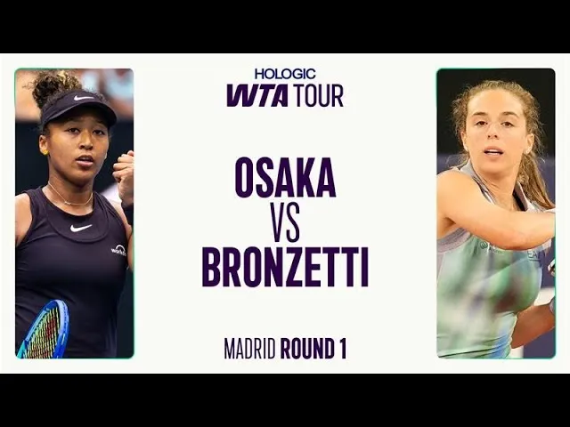 Naomi Osaka vs Lucia Bronzetti 4-6, 6-2, 4-6: Chật vật hạ Osaka, tay vợt Italia Bronzetti gặp Madison Keys ở vòng 2 Madrid Open 2025