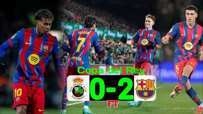 Racing Santander vs Barcelona 0-2: Hiệp 2 quyết định, Torres lập công, Yamal chốt hạ chiến thắng, Barca giành quyền đi tiếp Copa del Rey