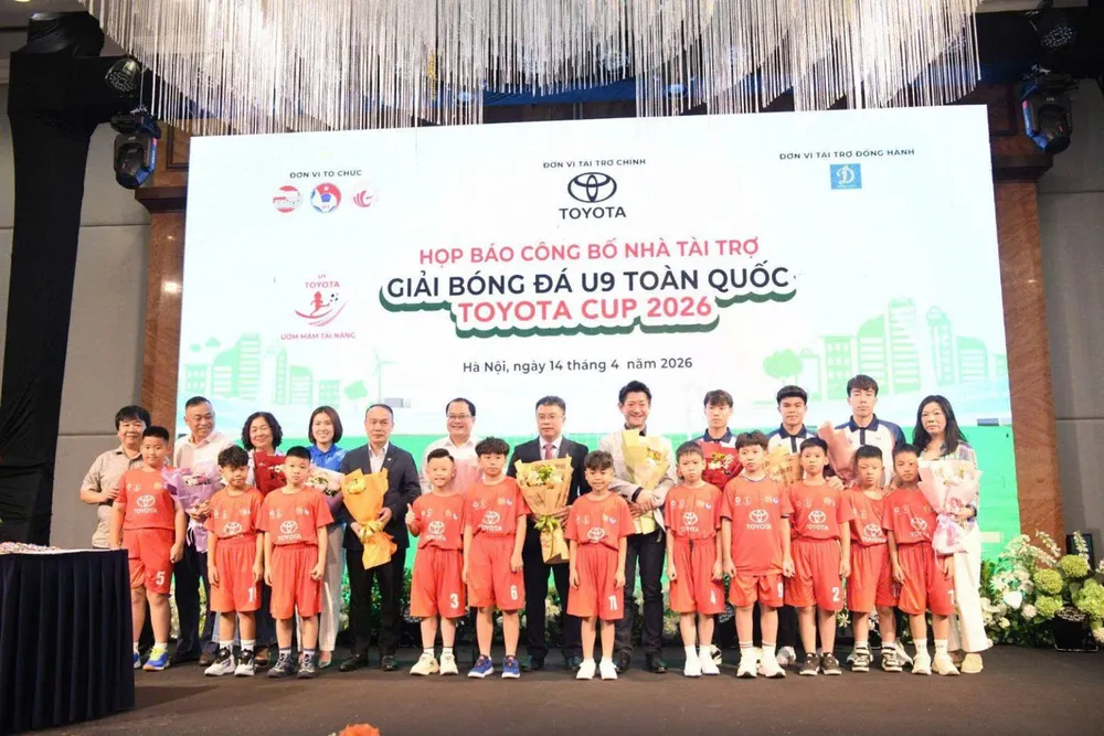 Các cầu thủ trong màu áo giải đấu U9 năm 2026.