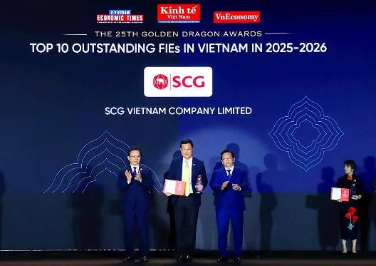 SCG được vinh danh tại Giải thưởng Rồng Vàng năm thứ 5 liên tiếp và nằm trong Tốp 10 Doanh nghiệp có vốn đầu tư nước ngoài (FDI) tiêu biểu tại Việt Nam giai đoạn 2025-2026