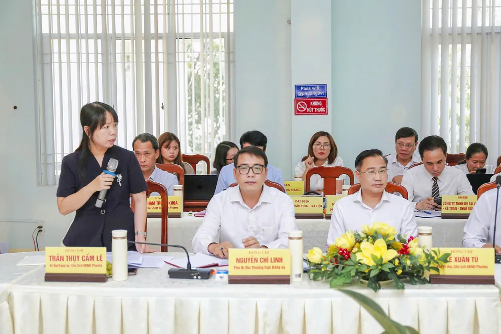 Đại diện Đảng ủy phường Tam Thắng phát biểu, nêu ý kiến.jpg