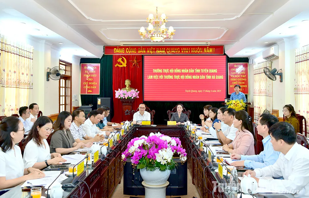 Thường trực HĐND hai tỉnh Tuyên Quang - Hà Giang họp bàn phương án hợp nhất ảnh 1