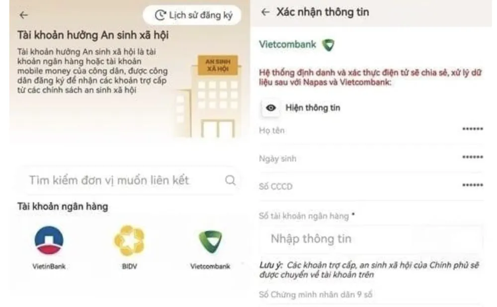 Người hưởng lương hưu có thêm phương thức nhận tiền qua VNeID