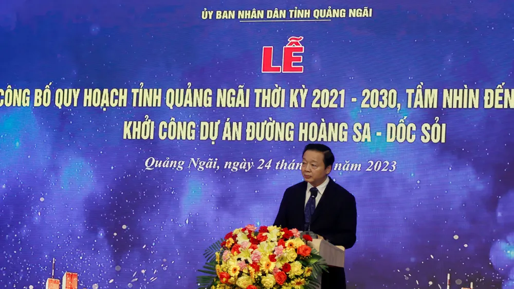 Phó Thủ tướng Chính phủ Trần Hồng Hà phát biểu tại buổi lễ. Ảnh: NGUYỄN TRANG