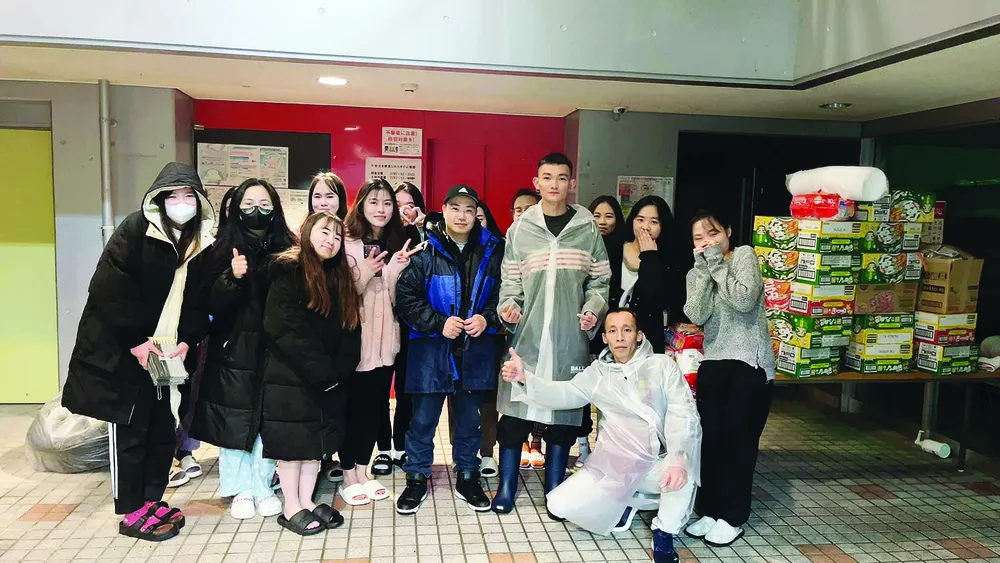 Nhóm hỗ trợ đến tỉnh Ishikawa. Ảnh: Nguyễn Được