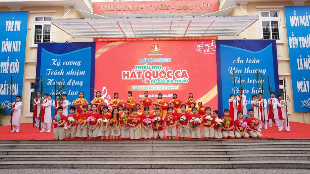 Hội đồng Đội Trung ương tổ chức phát động cuộc thi "Thiếu nhi hát quốc ca tại các địa chỉ đỏ" sáng 25-4