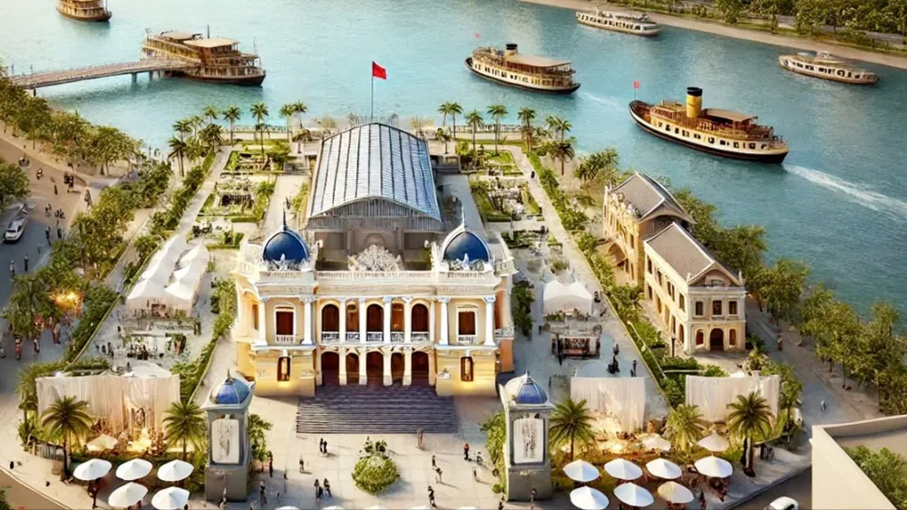 Phối cảnh công viên điện ảnh Thủ Thiêm. Ảnh: Liên danh Công ty Hàng Hải Thủ Đức và Scene Plus