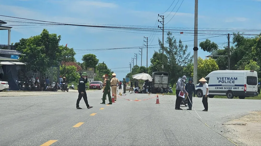 Khu vực hiện trường vụ tai nạn 