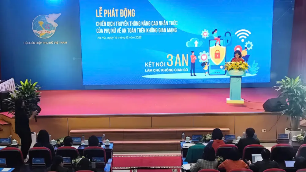 Trung ương Hội Liên hiệp phụ nữ Việt Nam phát động chiến dịch truyền thông nâng cao nhận thức của phụ nữ trên không gian mạng ngày 14-12