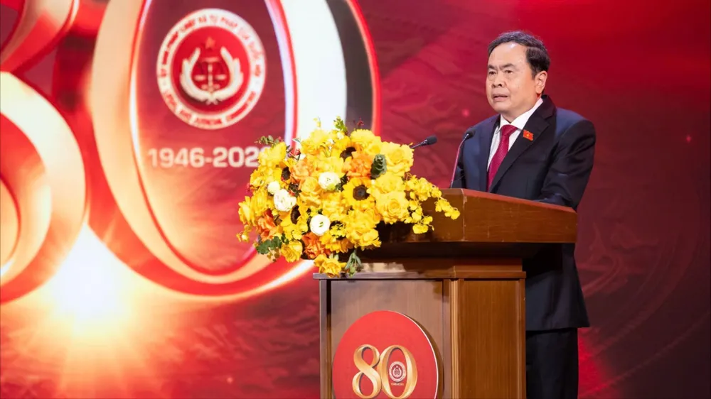 Chủ tịch Quốc hội Trần Thanh Mẫn phát biểu tại lễ kỷ niệm