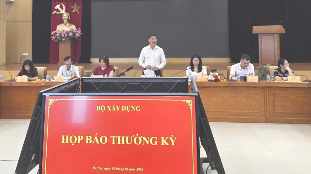Cuộc họp báo thường kỳ do Bộ Xây dựng tổ chức ngày 9-4 tại Hà Nội