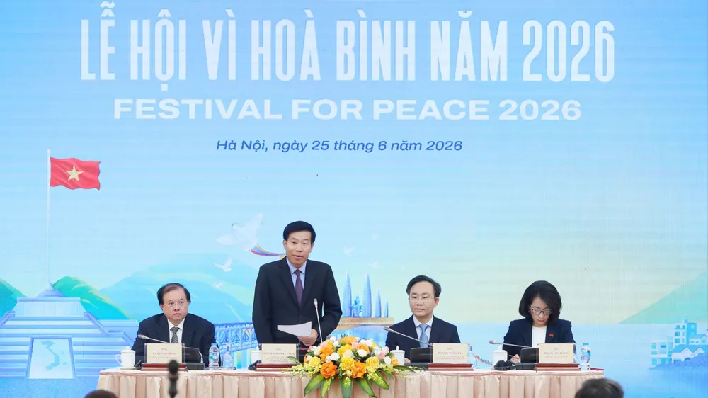 Họp báo lễ hội Vì Hòa bình 2026. Ảnh: HUẤN TRẦN
